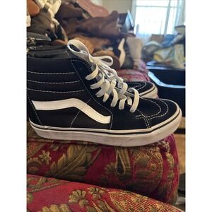 VANS SK8-Hi Men/Women Sneakers‎ Black White High Top SizeUS women 5